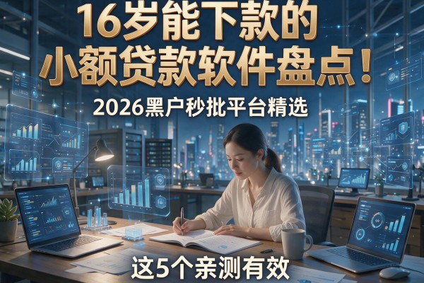16岁能下款的小额贷款软件盘点！2026黑户秒批平台精选，这5个亲测有效