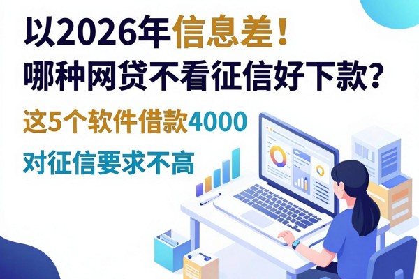 2026年信息差!哪种网贷不看征信好下款?这5个软件借款4000对征信要求不高