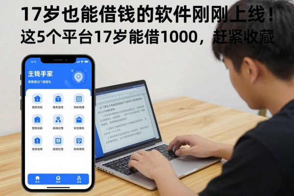 17岁也能借钱的软件刚刚上线！这5个平台17岁能借1000，赶紧收藏