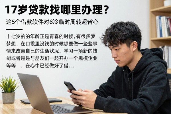 17岁贷款找哪里办理?这5个借款软件对年龄要求不高,临时周转超省心