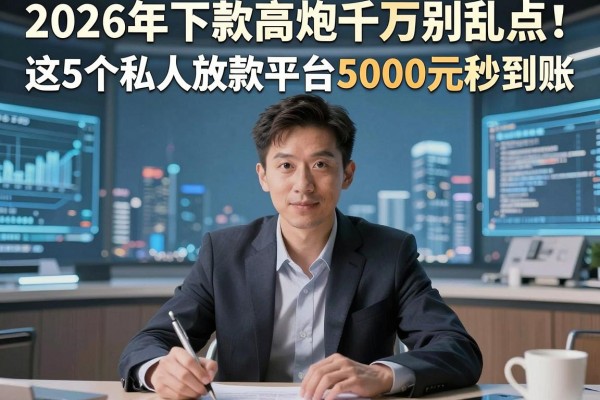 2026年下款高炮千万别乱点!这5个私人放款平台5000元秒到账,亲测推荐