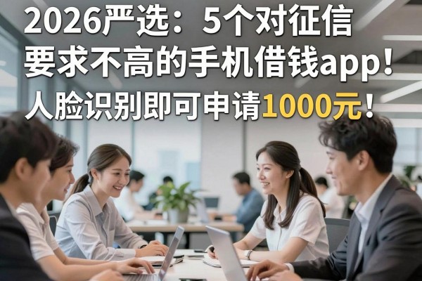 2026严选：5个对征信要求不高的手机借钱app，人脸识别即可申请1000元