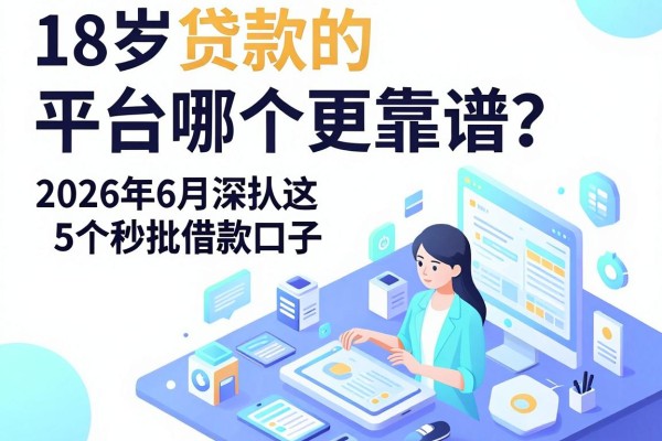 18岁贷款的平台哪个更靠谱?2026年6月深扒这5个秒批借款口子