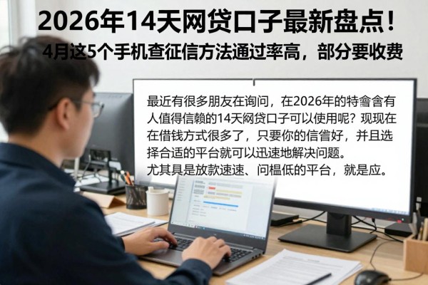 2026年14天网贷口子最新盘点！4月这5个手机查征信方法通过率高，部分要收费
