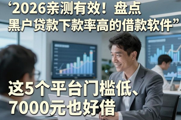 2026亲测有效！盘点黑户贷款下款率高的借款软件，这5个平台门槛低、7000元也好借