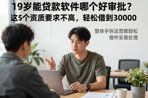 19岁能贷款软件哪个好审批？这5个资质要求不高，轻松借到30000