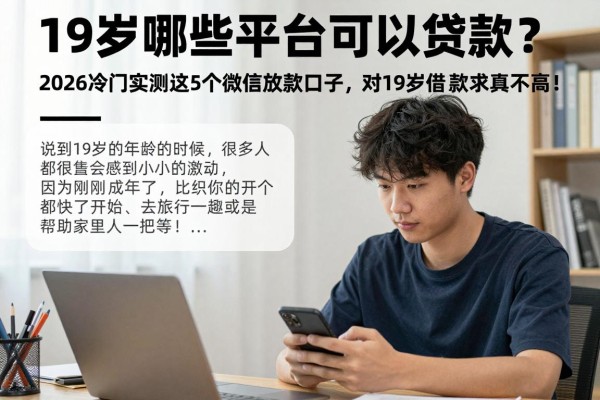 19岁哪些平台可以贷款？2026冷门实测这5个微信放款口子，对19岁借款要求真不高！