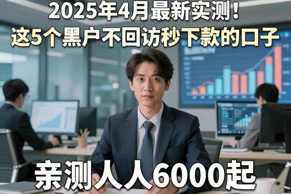 2025年4月最新实测!这5个黑户不回访秒下款的口子,亲测人人6000起!