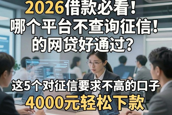 2026借款必看!哪个平台不查询征信的网贷好通过?这5个对征信要求不高的口子,4000元轻松下款