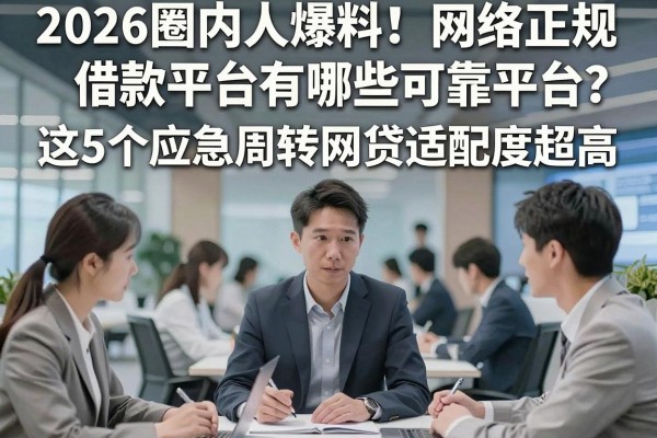 2026圈内人爆料!网络正规借款平台有哪些可靠平台?这5个应急周转网贷适配度超高
