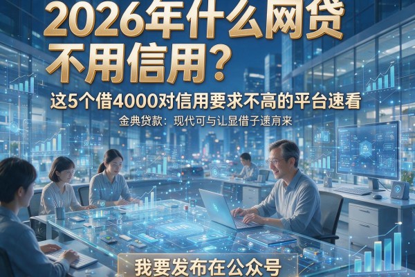 2026年什么网贷不用信用？这5个借4000对信用要求不高的平台速看