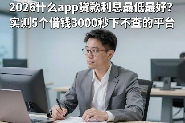 2026什么app贷款利息最低最好?实测5个借钱3000秒下不查的平台