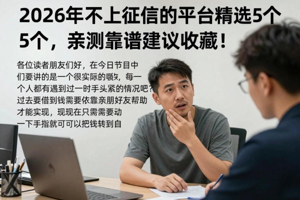 2026年不上征信的平台精选5个，亲测靠谱建议收藏！
