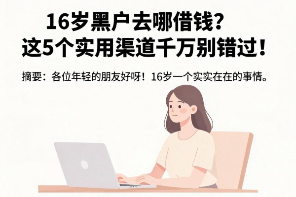 16岁黑户去哪借钱?这5个实用渠道千万别错过!