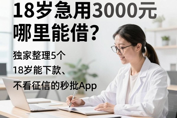 18岁急用3000元哪里能借？独家整理5个18岁能下款、不看征信的秒批App