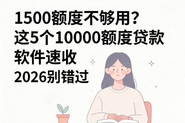1500额度不够用？这5个10000额度贷款软件速收，2026别错过