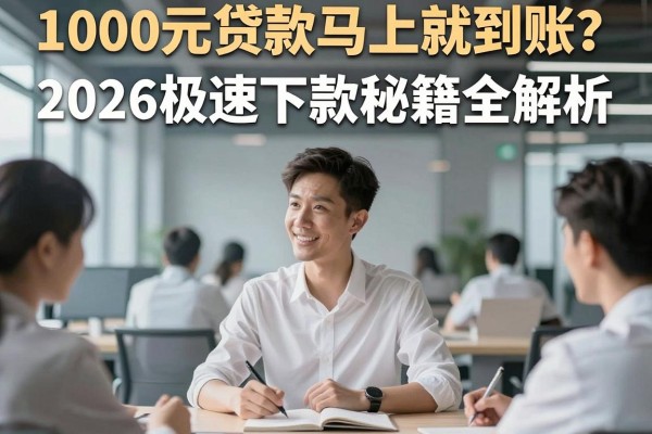 1000元贷款马上就到账?2026极速下款秘籍全解析!