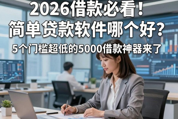 2026借款必看！简单贷款软件哪个好？5个门槛超低的5000借款神器来了
