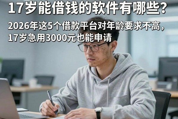 17岁能借钱的软件有哪些?2026年这5个借款平台对年龄要求不高,17岁急用3000元也能申请