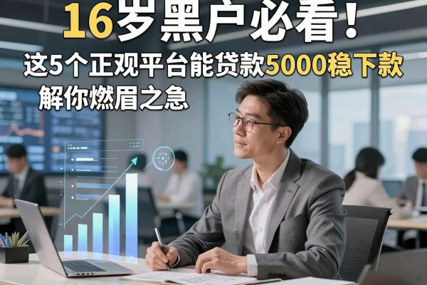 16岁黑户必看!这5个正规平台能贷款5000稳下款,解你燃眉之急