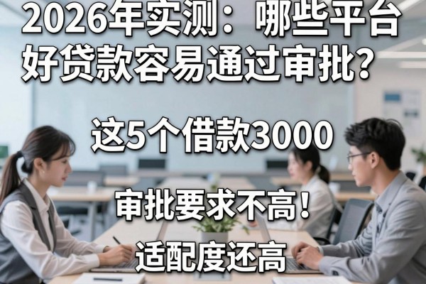 2026年实测：哪些平台好贷款容易通过审批？这5个借款3000审批要求不高、适配度还高