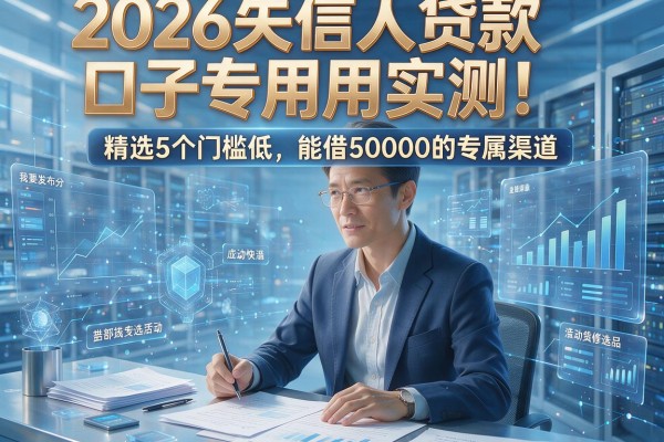 2026失信人贷款口子专用实测！精选5个门槛低、能借50000的专属渠道