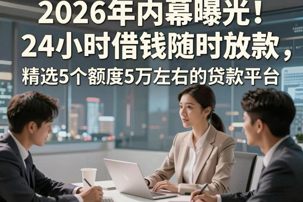2026年内幕曝光！24小时借钱随时放款，精选5个额度5万左右的贷款平台