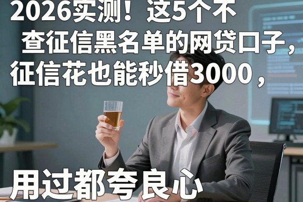 2026实测!这5个不查征信黑名单的网贷口子,征信花也能秒借3000,用过都夸良心