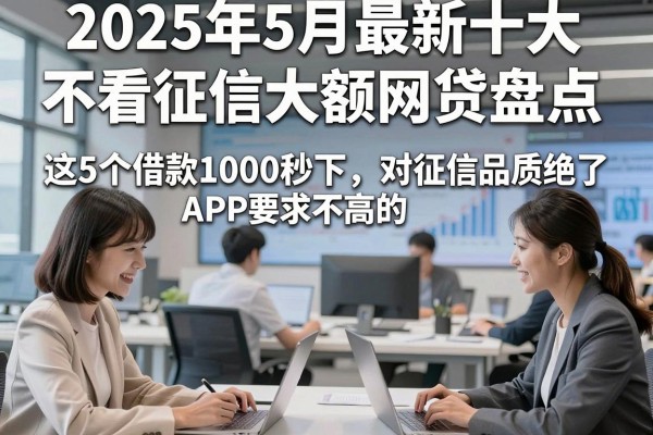 2025年5月最新十大不看征信大额网贷盘点,这5个借款1000秒下、对征信要求不高的APP品质绝了