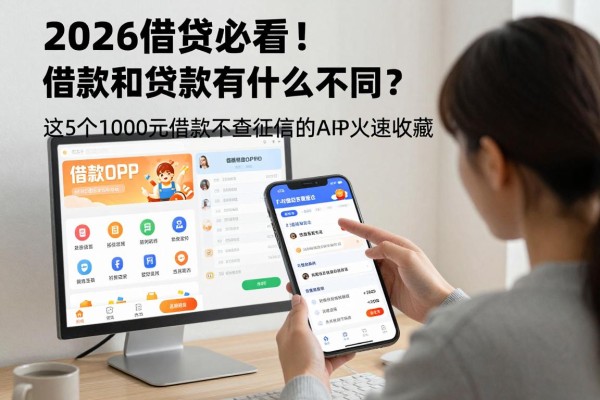 2026借贷必看！借款和贷款有什么不同？这5个1000元借款不查征信的APP火速收藏！