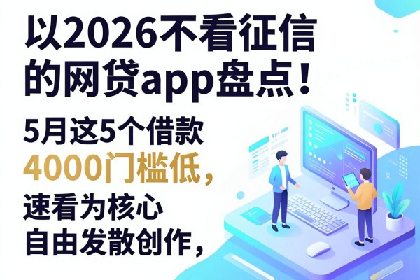 2026不看征信的网贷app盘点!5月这5个借款4000门槛低,速看