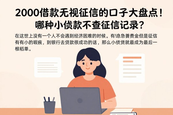 2000借款无视征信的口子大盘点！哪种小额贷款不查征信记录？这5个让你很舒心
