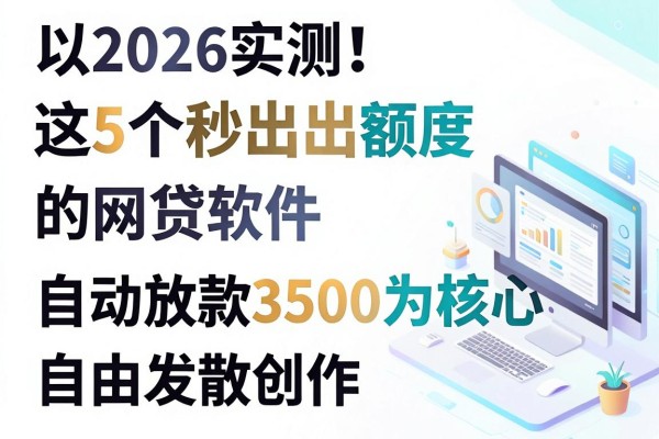 2026实测!这5个秒出额度的网贷软件,资质要求不高自动放款3500