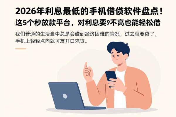 2026年利息最低的手机借钱软件盘点！这5个秒放款平台，对利息要求不高也能轻松借！