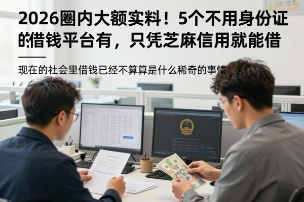 2026圈内大额实料!5个不用身份证的借钱平台有,只凭芝麻信用就能借