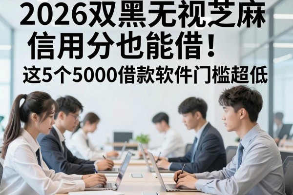 2026双黑无视芝麻信用分也能借!这5个5000借款软件门槛超低