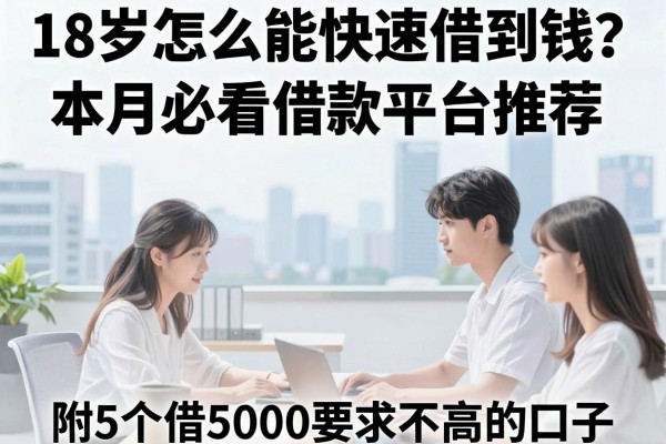 18岁怎么能快速借到钱？本月必看借款平台推荐，附5个借5000要求不高的口子！