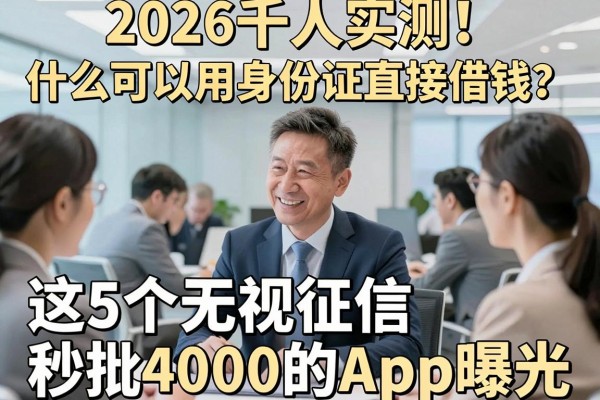 2026千人实测！什么可以用身份证直接借钱？这5个无视征信秒批4000的App曝光