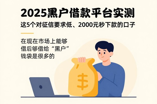 2025黑户借款平台实测！这5个对征信要求低、2000元秒下款的口子，用过都说顺手