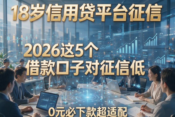 18岁信用贷平台征信，2026这5个借款口子对征信低，0元必下款超适配