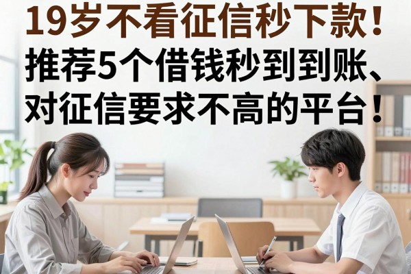 19岁不看征信秒下款!推荐5个借钱秒到账、对征信要求不高的平台