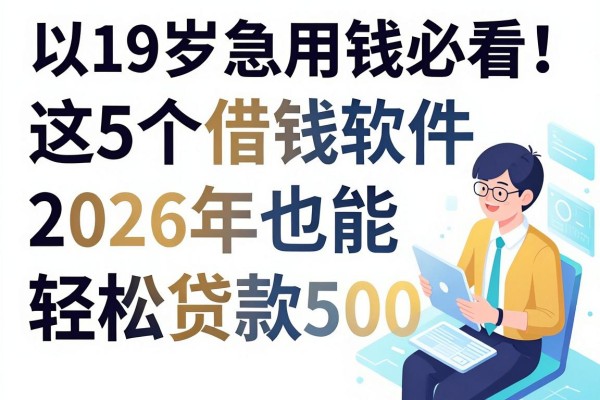 19岁急用钱必看！这5个借钱软件2026年也能轻松贷款500
