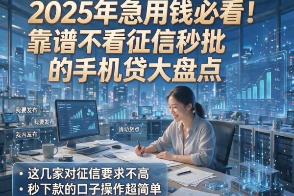 2025年急用钱必看！靠谱不看征信秒批的手机贷大盘点，这几家对征信要求不高、秒下款的口子操作超简单