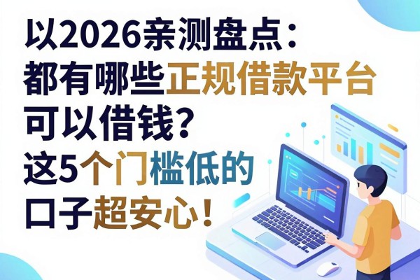 2026亲测盘点：都有哪些正规借款平台可以借钱？这5个门槛低的口子超安心！