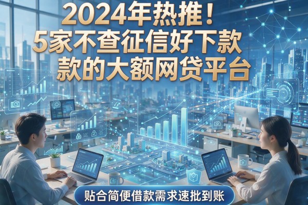 2024年热推！5家不查征信好下款的大额网贷平台，贴合简便借款需求速批到账