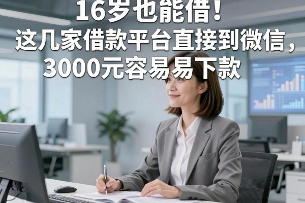 16岁也能借!这几家借款平台直接到微信,3000元容易下款、流程不繁琐