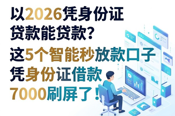 2026凭身份证贷款能贷款?这5个智能秒放款口子凭身份证借款7000刷屏了!