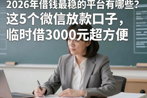 2026年借钱最稳的平台有哪些？这5个微信放款口子，临时借3000元超方便！