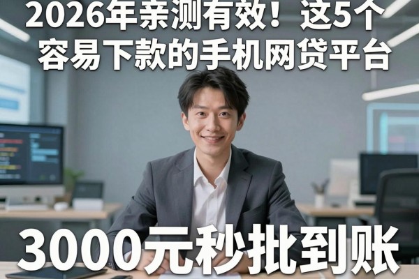 2026年亲测有效!这5个容易下款的手机网贷平台,3000元秒批到账