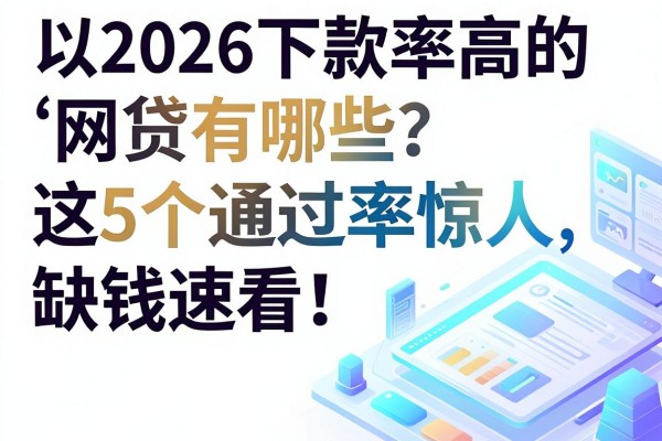 2026下款率高的网贷有哪些?这5个通过率惊人,缺钱速看!